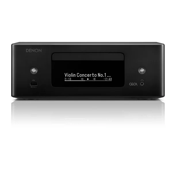 RCD-N12 Denon RCD-N12, Reproductor de CD Bluetooth con sintonizador de Radio Am/FM Integrado y Wi-Fi, Perfecto para Habitaciones y Casas más pequeñas, compatibilidad con Amazon Alexa, Compatible con Consolas